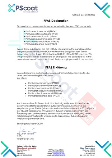 PFAS-Erklärung